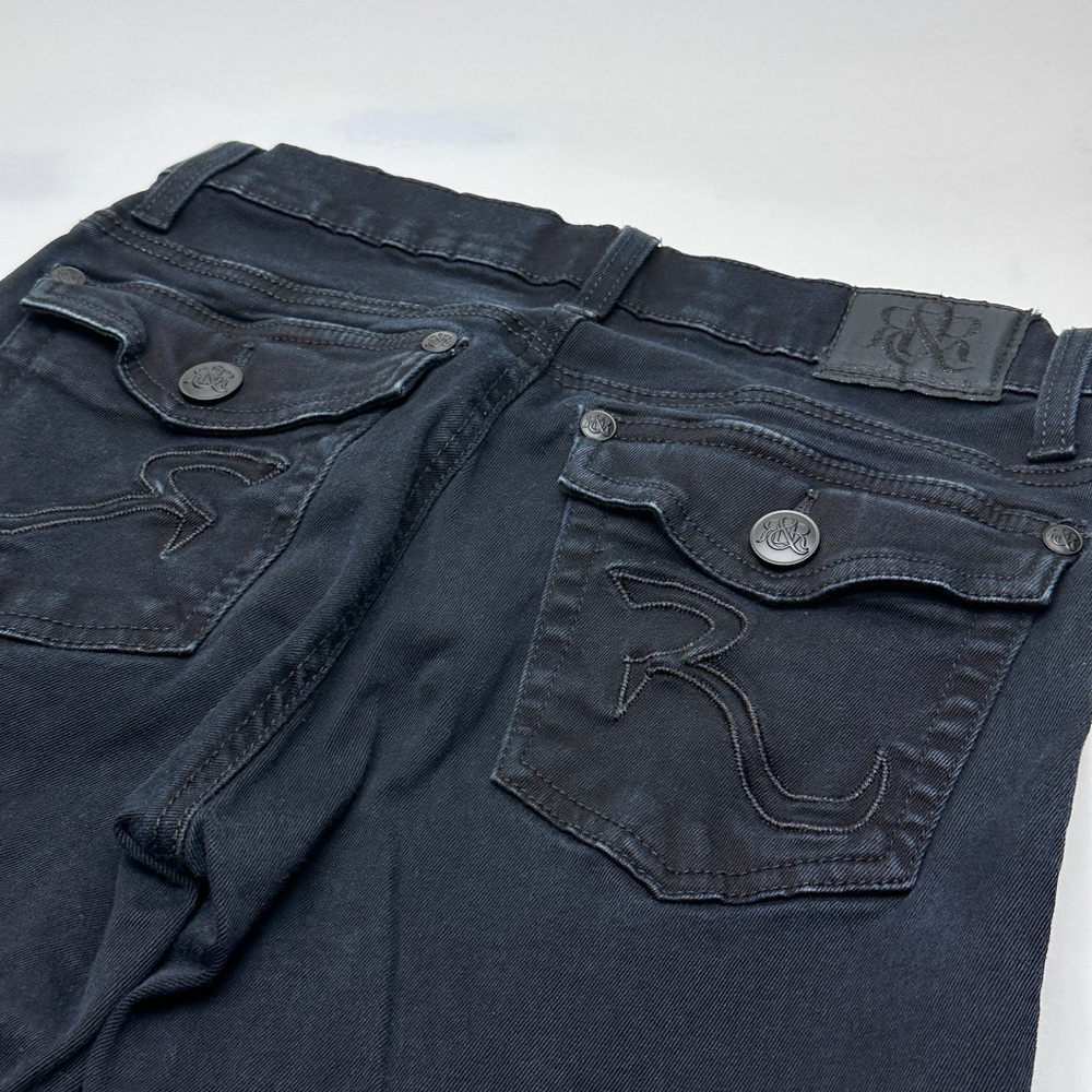 Rock & Republic Dark Navy Blue Kasandra slight flare Jeans Women’s size 6M (D34) - Picture 2 of 11